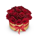 Box červených růží